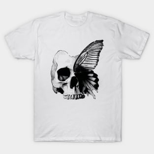 Butterfly Skull Art T-Shirt